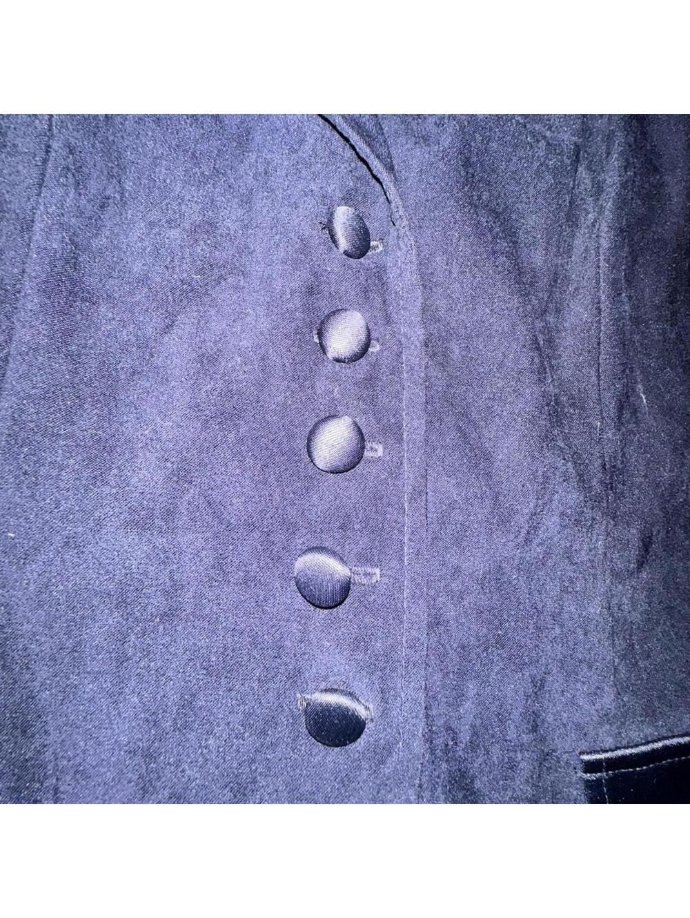 Worthington tailored tuxedo-style blazer jacket petite 90s structured black - Picture 2 of 8